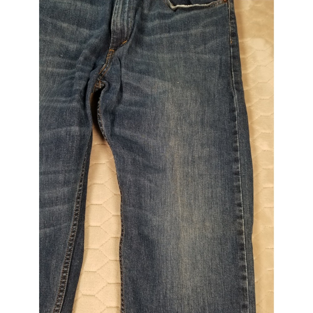 Levis 505 Straight Leg Medium Wash Jeans Fades Tag 36x32 Fits 36x31 See Pics - Picture 5 of 16